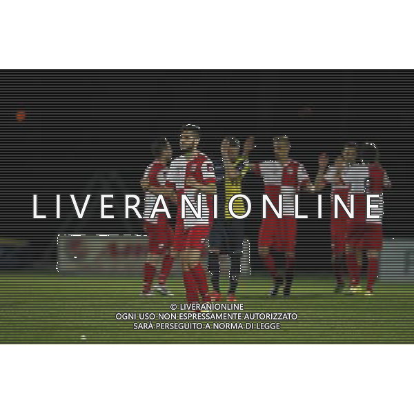SANTARCANGELO vs RIMINI, Campionato di Calcio Lega Pro, Girone B, 31» giornata, 17/04/2016, nella foto: L\'ESULTANZA FINALE DEL RIMINI ©Claudio Zamagni/Agenzia Aldo Liverani s.a.s.