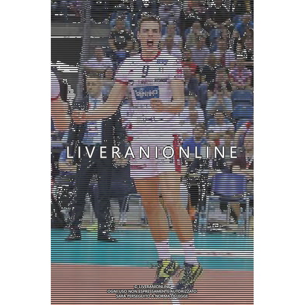 16.04.2016 KRAKOW SIATKOWKA MEZCZYZN LIGA MISTRZOW FINAL FOUR 2016 CHAMPIONS LEAGUE 2016 CEV DenizBank Volleyball Men Champions League Final Four season 2015/2016 MECZ POLFINALOWY Semifinal match MECZ TRENTINO DIATEC - CUCINE LUBE CIVITANOVA N/Z SIMONE GIANNELLI RADOSC EMOCJE SYLWETKA FOT MACIEJ GOCLON / FOTONEWS / NEWSPIX.PL --- Newspix.pl AG ALDO LIVERANI SAS ONLY ITALY *** Local Caption *** www.newspix.pl mail us: info@newspix.pl call us: 0048 022 23 22 222 --- Polish Picture Agency by Ringier Axel Springer Poland