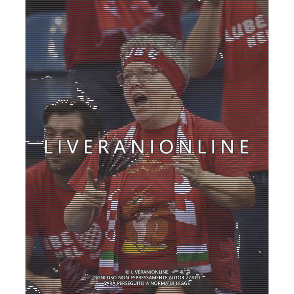 2016.04.16 Krakow Siatkowka mezczyzn Liga Mistrzow Final Four TRENTINO Diatec - Cucine Lube CIVITANOVA N/z kibic kibice Foto Lukasz Laskowski / PressFocus 2016.04.16 Krakow Men volleyball 2016 CEV DenizBank Volleyball Champions League Final Four TRENTINO Diatec - Cucine Lube CIVITANOVA kibic kibice Credit: Lukasz Laskowski / PressFocus AG ALDO LIVERANI SAS ONLY ITALY