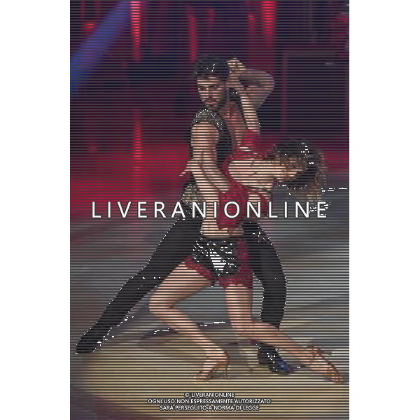 Trasmissione TV \' Ballando con le stelle \' - Roma 16.04.2016 Auditorium Rai - nella foto: Michele Morrone e Samanta Togni / Ph. Corradetti - Ag. Aldo Liverani sas/ AGENZIA ALDO LIVERANI SAS