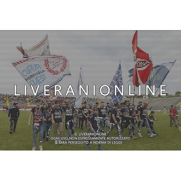 ANCONA vs SPAL, Campionato di Calcio Lega Pro, Girone B, 31» giornata, 17/04/2016, nella foto: GEMELLAGGIO TRA TIFOSERIE,©Claudio Zamagni/ Agenzia Aldo Liverani s.a.s.