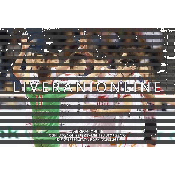 KRAKOW , TAURON ARENA 17.04.2016 SIATKOWKA MEZCZYZN CEV DENIZBANK LIGA MISTRZOW FINAL FOUR MECZ O 3 MIEJSCE ASSECO RESOVIA RZESZOW - CUCINE LUBE CIVITANOVA SEZON 2015 / 2016 NZ RADOSC CUCINE LUBE CELEBRATION FOT MICHAL NOWAK / NEWSPIX.PL KRAKOW , TAURON ARENA 17.04.2016 VOLLEYBALL MEN\'S CEV DENIZBANK CHAMPIONS LEAGUE FINAL FOUR 3RD PLACE GAME ASSECO RESOVIA RZESZOW - CUCINE LUBE CIVITANOVA SEASON 2015 / 2016 MICHAL NOWAK / NEWSPIX.PL --- Newspix.pl AG ALDO LIVERANI SAS *** Local Caption *** www.newspix.pl mail us: info@newspix.pl call us: 0048 022 23 22 222 --- Polish Picture Agency by Ringier Axel Springer Poland