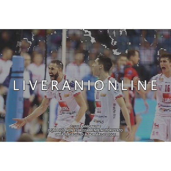 KRAKOW , TAURON ARENA 17.04.2016 SIATKOWKA MEZCZYZN CEV DENIZBANK LIGA MISTRZOW FINAL FOUR MECZ O 3 MIEJSCE ASSECO RESOVIA RZESZOW - CUCINE LUBE CIVITANOVA SEZON 2015 / 2016 NZ RADOSC CELEBRATION OSMANY JUANTORENA PORTUONDO ( LUBE ) MICAH CHRISTENSON ( LUBE ) KLEMEN CEBULJ ( LUBE ) FOT MICHAL NOWAK / NEWSPIX.PL KRAKOW , TAURON ARENA 17.04.2016 VOLLEYBALL MEN\'S CEV DENIZBANK CHAMPIONS LEAGUE FINAL FOUR 3RD PLACE GAME ASSECO RESOVIA RZESZOW - CUCINE LUBE CIVITANOVA SEASON 2015 / 2016 MICHAL NOWAK / NEWSPIX.PL --- Newspix.pl AG ALDO LIVERANI SAS *** Local Caption *** www.newspix.pl mail us: info@newspix.pl call us: 0048 022 23 22 222 --- Polish Picture Agency by Ringier Axel Springer Poland