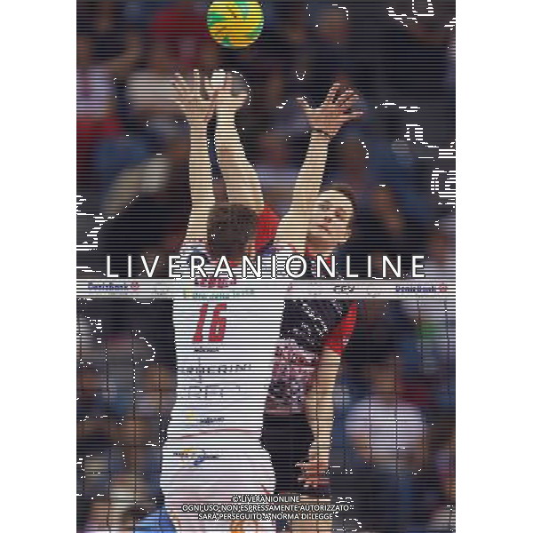 KRAKOW , TAURON ARENA 17.04.2016 SIATKOWKA MEZCZYZN CEV DENIZBANK LIGA MISTRZOW FINAL FOUR MECZ O 3 MIEJSCE ASSECO RESOVIA RZESZOW - CUCINE LUBE CIVITANOVA SEZON 2015 / 2016 NZ KLEMEN CEBULJ ( LUBE ) BARTOSZ KUREK ( ASSECO ) FOT MICHAL NOWAK / NEWSPIX.PL KRAKOW , TAURON ARENA 17.04.2016 VOLLEYBALL MEN\'S CEV DENIZBANK CHAMPIONS LEAGUE FINAL FOUR 3RD PLACE GAME ASSECO RESOVIA RZESZOW - CUCINE LUBE CIVITANOVA SEASON 2015 / 2016 MICHAL NOWAK / NEWSPIX.PL --- Newspix.pl AG ALDO LIVERANI SAS *** Local Caption *** www.newspix.pl mail us: info@newspix.pl call us: 0048 022 23 22 222 --- Polish Picture Agency by Ringier Axel Springer Poland