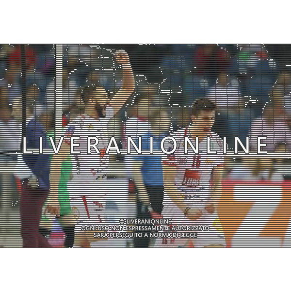 KRAKOW , TAURON ARENA 17.04.2016 SIATKOWKA MEZCZYZN CEV DENIZBANK LIGA MISTRZOW FINAL FOUR MECZ O 3 MIEJSCE ASSECO RESOVIA RZESZOW - CUCINE LUBE CIVITANOVA SEZON 2015 / 2016 NZ OSMANY JUANTORENA PORTUONDO ( LUBE ) KLEMEN CEBULJ ( LUBE ) RADOSC FOT MICHAL NOWAK / NEWSPIX.PL KRAKOW , TAURON ARENA 17.04.2016 VOLLEYBALL MEN\'S CEV DENIZBANK CHAMPIONS LEAGUE FINAL FOUR 3RD PLACE GAME ASSECO RESOVIA RZESZOW - CUCINE LUBE CIVITANOVA SEASON 2015 / 2016 MICHAL NOWAK / NEWSPIX.PL --- Newspix.pl AG ALDO LIVERANI SAS *** Local Caption *** www.newspix.pl mail us: info@newspix.pl call us: 0048 022 23 22 222 --- Polish Picture Agency by Ringier Axel Springer Poland