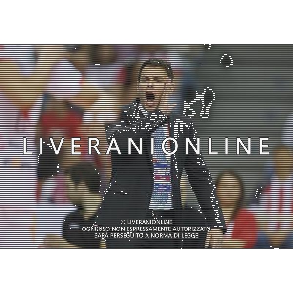KRAKOW , TAURON ARENA 17.04.2016 SIATKOWKA MEZCZYZN CEV DENIZBANK LIGA MISTRZOW FINAL FOUR MECZ O 3 MIEJSCE ASSECO RESOVIA RZESZOW - CUCINE LUBE CIVITANOVA SEZON 2015 / 2016 NZ TRENER HEAD COACH CUCINE LUBE GIANLORENZO BLENGINI FOT MICHAL NOWAK / NEWSPIX.PL KRAKOW , TAURON ARENA 17.04.2016 VOLLEYBALL MEN\'S CEV DENIZBANK CHAMPIONS LEAGUE FINAL FOUR 3RD PLACE GAME ASSECO RESOVIA RZESZOW - CUCINE LUBE CIVITANOVA SEASON 2015 / 2016 MICHAL NOWAK / NEWSPIX.PL --- Newspix.pl AG ALDO LIVERANI SAS *** Local Caption *** www.newspix.pl mail us: info@newspix.pl call us: 0048 022 23 22 222 --- Polish Picture Agency by Ringier Axel Springer Poland