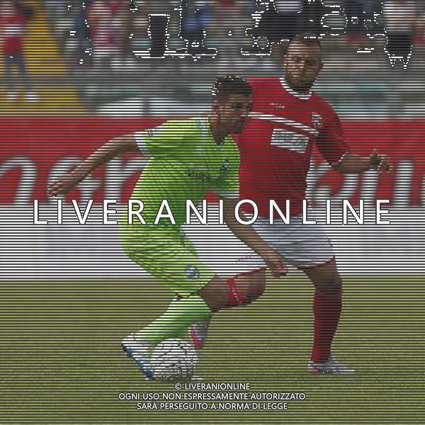 ANCONA vs SPAL, Campionato di Calcio Lega Pro, Girone B, 31» giornata, 17/04/2016, nella foto: CECCARONI PIETRO, CAZZOLA UMBERTO, ©Claudio Zamagni/ Agenzia Aldo Liverani s.a.s.