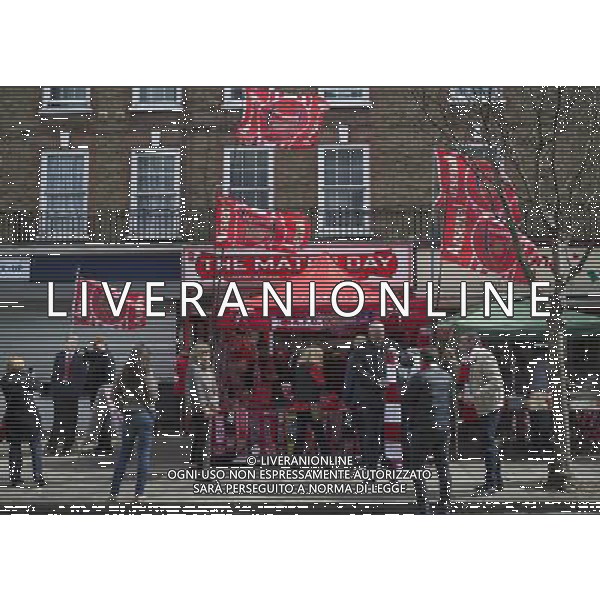 Fans gather outside the Emirates Stadium, home of Arsenal Photographer Craig Mercer/CameraSport Football - Barclays Premiership - Arsenal v Crystal Palace - Sunday 17th April 2016 - Emirates Stadium - London © CameraSport - 43 Linden Ave. Countesthorpe. Leicester. England. LE8 5PG - Tel: +44 (0) 116 277 4147 - admin@camerasport.com - www.camerasport.com AG ALDO LIVERANI SAS ONLY ITALY