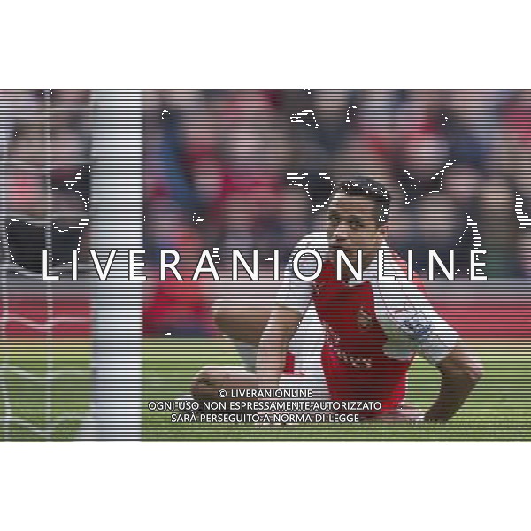 GOAL CELEBRATION - Arsenal\'s Alexis Sanchez celebrates scoring the opening goal Photographer Craig Mercer/CameraSport Football - Barclays Premiership - Arsenal v Crystal Palace - Sunday 17th April 2016 - Emirates Stadium - London © CameraSport - 43 Linden Ave. Countesthorpe. Leicester. England. LE8 5PG - Tel: +44 (0) 116 277 4147 - admin@camerasport.com - www.camerasport.com AG ALDO LIVERANI SAS ONLY ITALY