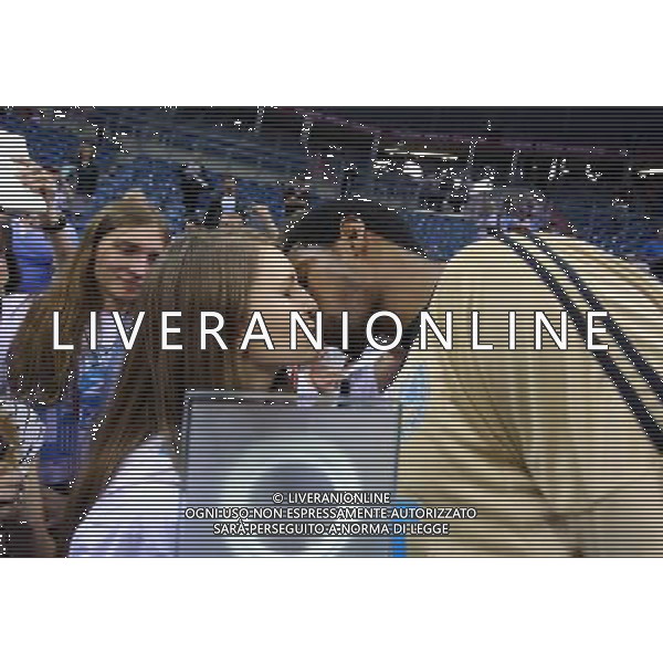KRAKOW , TAURON ARENA 17.04.2016 SIATKOWKA MEZCZYZN CEV DENIZBANK LIGA MISTRZOW FINAL FOUR FINAL ZENIT KAZAN - TRENTINO DIATEC SEZON 2015 / 2016 ZENIT WYGRAL LIGE MISTRZOW RADOSC FETA MISTRZOWKA NZ WILFREDO LEON ( ZENIT ) CALUJE SIE Z DZIEWCZYNA MALGORZATA GRONKOWSKA FOT MICHAL NOWAK / NEWSPIX.PL KRAKOW , TAURON ARENA 17.04.2016 VOLLEYBALL MEN\'S CEV DENIZBANK CHAMPIONS LEAGUE FINAL FOUR FINAL GAME ZENIT KAZAN - TRENTINO DIATEC ZENIT WON THE CHAMPIONS LEAGUE CELEBRATION AFTER THE CEREMONY WILFREDO LEON ( ZENIT ) IS KISSING HIS GIRLFRIEND MALGORZATA GRONKOWSKA SEASON 2015 / 2016 MICHAL NOWAK / NEWSPIX.PL --- Newspix.pl AG ALDO LIVERANI SAS *** Local Caption *** www.newspix.pl mail us: info@newspix.pl call us: 0048 022 23 22 222 --- Polish Picture Agency by Ringier Axel Springer Poland