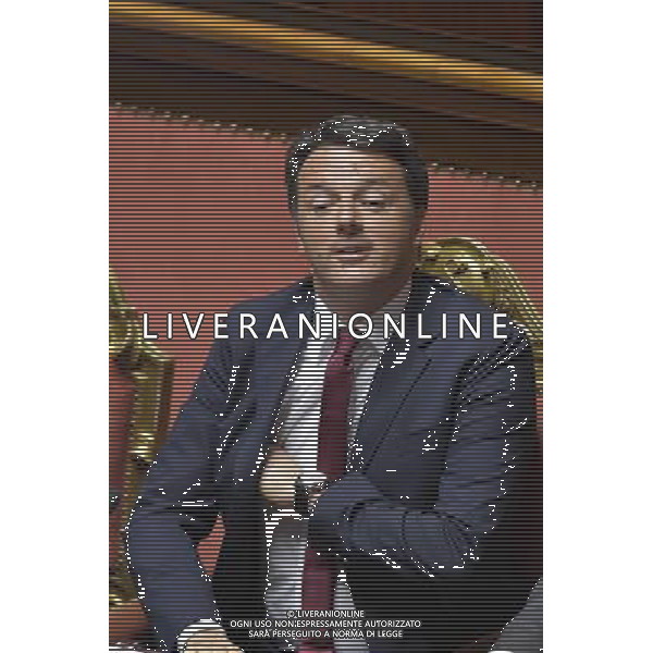 Mozione di sfiducia al governo Roma - 19.04.2016 - Palazzo Madama - nella foto: Matteo Renzi / Ph. Corradetti - Ag. Aldo Liverani Sas
