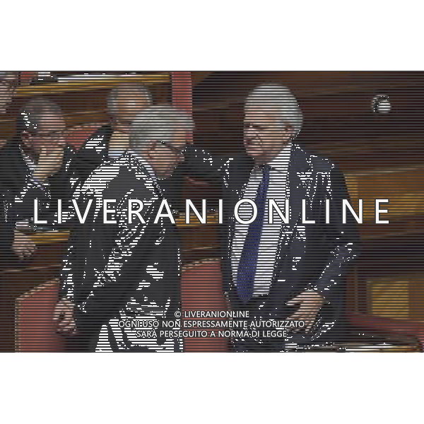 Mozione di sfiducia al governo Roma - 19.04.2016 - Palazzo Madama - nella foto: Denis Verdini e Lucio Maran / Ph. Corradetti - Ag. Aldo Liverani Sas
