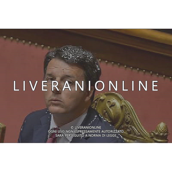 Mozione di sfiducia al governo Roma - 19.04.2016 - Palazzo Madama - nella foto: Matteo Renzi / Ph. Corradetti - Ag. Aldo Liverani Sas