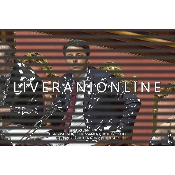Mozione di sfiducia al governo Roma - 19.04.2016 - Palazzo Madama - nella foto: Matteo Renzi / Ph. Corradetti - Ag. Aldo Liverani Sas