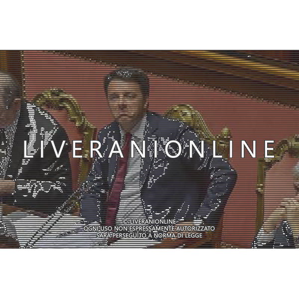 Mozione di sfiducia al governo Roma - 19.04.2016 - Palazzo Madama - nella foto: Matteo Renzi / Ph. Corradetti - Ag. Aldo Liverani Sas