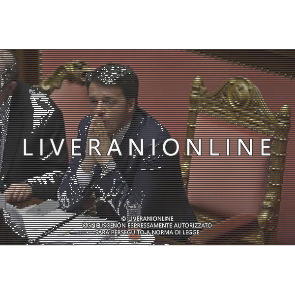 Mozione di sfiducia al governo Roma - 19.04.2016 - Palazzo Madama - nella foto: Matteo Renzi / Ph. Corradetti - Ag. Aldo Liverani Sas