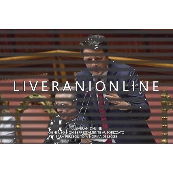 Mozione di sfiducia al governo Roma - 19.04.2016 - Palazzo Madama - nella foto: Matteo Renzi / Ph. Corradetti - Ag. Aldo Liverani Sas