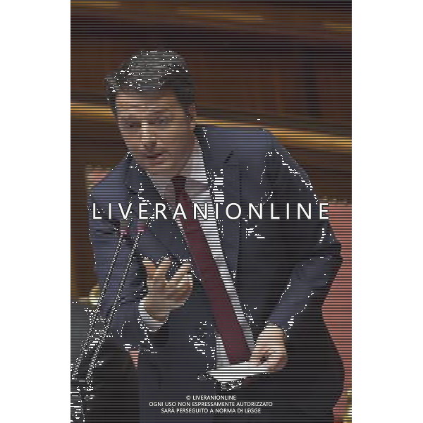 Mozione di sfiducia al governo Roma - 19.04.2016 - Palazzo Madama - nella foto: Matteo Renzi / Ph. Corradetti - Ag. Aldo Liverani Sas