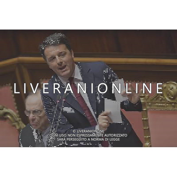 Mozione di sfiducia al governo Roma - 19.04.2016 - Palazzo Madama - nella foto: Matteo Renzi / Ph. Corradetti - Ag. Aldo Liverani Sas