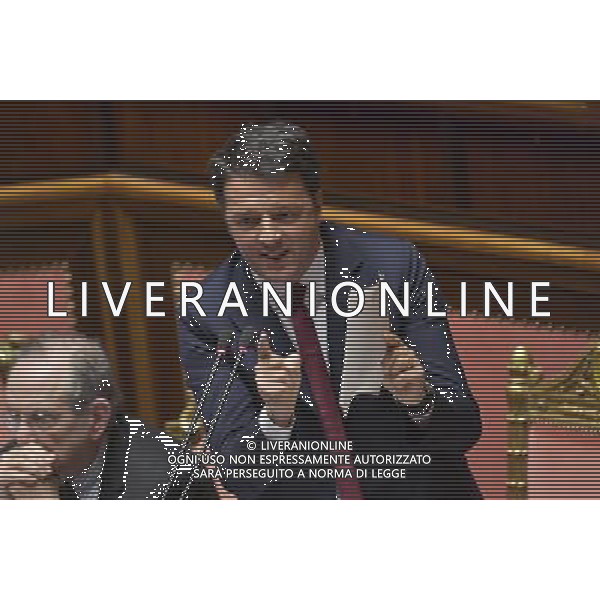 Mozione di sfiducia al governo Roma - 19.04.2016 - Palazzo Madama - nella foto: Matteo Renzi / Ph. Corradetti - Ag. Aldo Liverani Sas