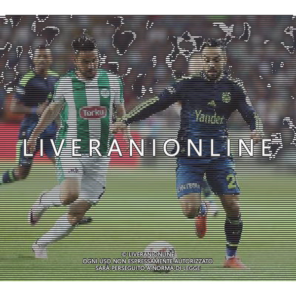 Ziraat Turkey Cup match between Konyaspor and Fenerbahce at Torku Arena in Konya , Turkey , April 20, 2016. Final Score: Konyaspor 0 - Fenerbahce 3 Pictured:: Omer Ali Sahiner #7 of Konyaspor and Volkan Sen (R) of Fenerbahce. TURCJA PUCHAR TURCJI PILKA NOZNA SEZON 2015/2016 FOT.SESKIM PHOTO/NEWSPIX.PL POLAND, TURKEY, GERMANY, AUSTRIA AND UK OUT !!! --- Newspix.pl AG ALDO LIVERANI SAS *** Local Caption *** www.newspix.pl mail us: info@newspix.pl call us: 0048 022 23 22 222 --- Polish Picture Agency by Ringier Axel Springer Poland