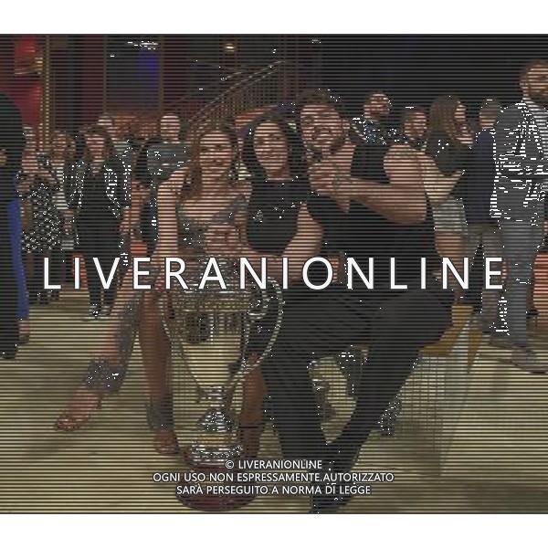 Finale della trasmissione TV \' Ballando con le stelle \' Roma - 23.04.2016 - Auditorium Rai - nella foto: Michele Morrone con la madre e Ekaterina Vaganova secondi classificati / Ph. Corradetti - Ag. Aldo Liverani sas