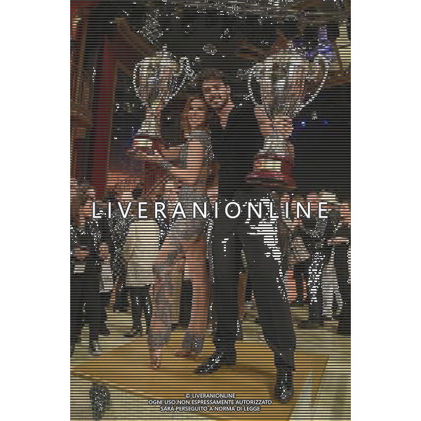 Finale della trasmissione TV \' Ballando con le stelle \' Roma - 23.04.2016 - Auditorium Rai - nella foto: Michele Morrone e Ekaterina Vaganova secondi classificati / Ph. Corradetti - Ag. Aldo Liverani sas