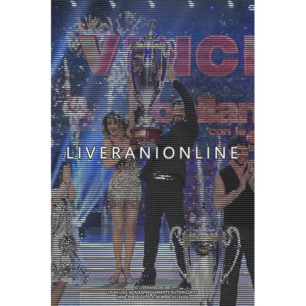 Finale della trasmissione TV \' Ballando con le stelle \' Roma - 23.04.2016 - Auditorium Rai - nella foto: Iago Garcia e Samanta Togni vincitori della edizione del 2016 / Ph. Corradetti - Ag. Aldo Liverani sas