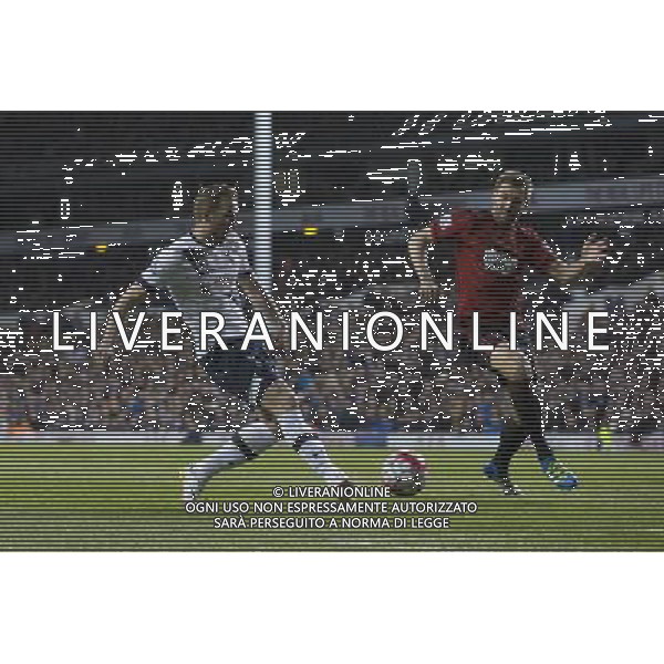 Tottenham Hotspur\'s Harry Kane hits the post with this shot on goal Photographer Craig Mercer/CameraSport Football - Barclays Premiership - Tottenham Hotspur v West Bromwich Albion - Monday 25th April 2016 - White Hart Lane - London © CameraSport - 43 Linden Ave. Countesthorpe. Leicester. England. LE8 5PG - Tel: +44 (0) 116 277 4147 - admin@camerasport.com - www.camerasport.com AG ALDO LIVERANI SAS ONLY ITALY