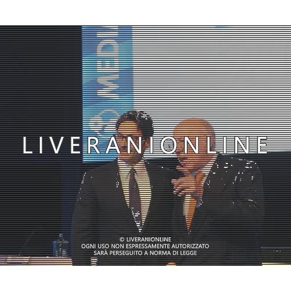 Cologno Monzese ( MI ) 27/04/16 Assemblea degli Azionisti Mediaset Nella foto: Pier Silvio Berlusconi e Fedele Confalonieri PH Lauro Montagnini/ AGENZIA ALDO LIVERANI SAS