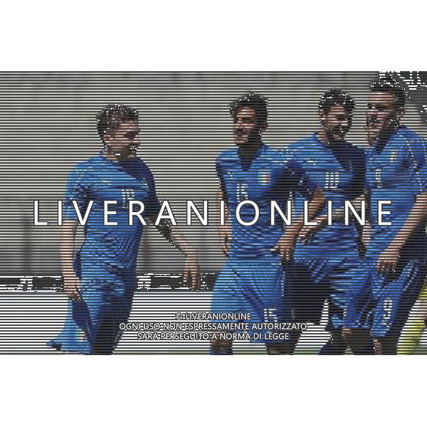 Legnano (MI) 27-04-2016 Stadio Giovanni Mari Amichevole Nazionale Under 20 Italia vs Danimarca nella foto Morosini segna 1 a 0 Italia foto Roberto Garavaglia - ag. Aldo Liverani sas