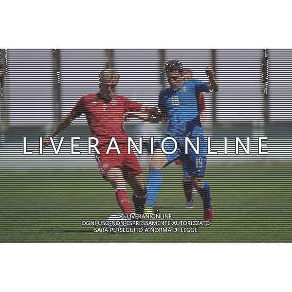 Legnano (MI) 27-04-2016 Stadio Giovanni Mari Amichevole Nazionale Under 20 Italia vs Danimarca nella foto Kristensen e Morosini foto Roberto Garavaglia - ag. Aldo Liverani sas