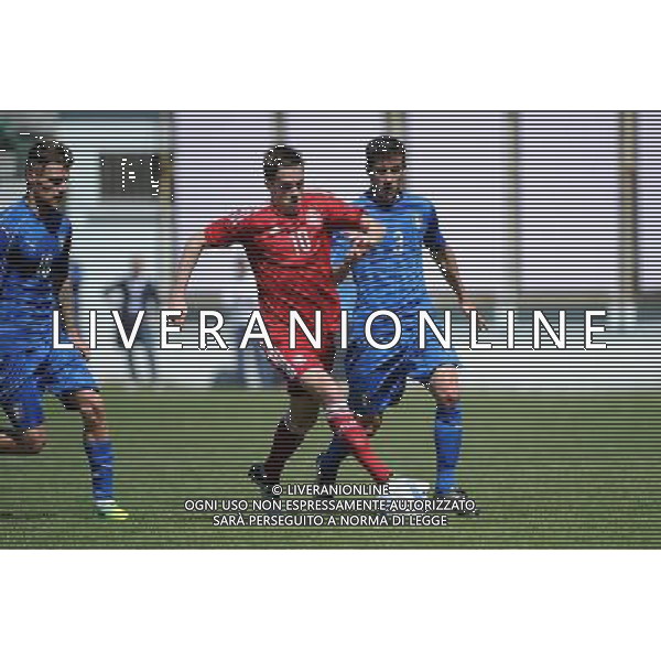 Legnano (MI) 27-04-2016 Stadio Giovanni Mari Amichevole Nazionale Under 20 Italia vs Danimarca nella foto Thomasen e Barlocco foto Roberto Garavaglia - ag. Aldo Liverani sas