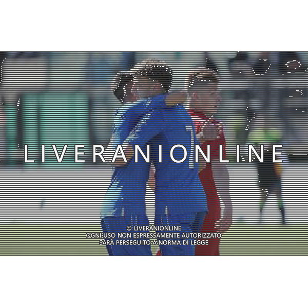 Legnano (MI) 27-04-2016 Stadio Giovanni Mari Amichevole Nazionale Under 20 Italia vs Danimarca nella foto La Gumina segna 2 a 0 Italia foto Roberto Garavaglia - ag. Aldo Liverani sas