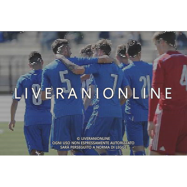 Legnano (MI) 27-04-2016 Stadio Giovanni Mari Amichevole Nazionale Under 20 Italia vs Danimarca nella foto La Gumina segna 2 a 0 Italia foto Roberto Garavaglia - ag. Aldo Liverani sas