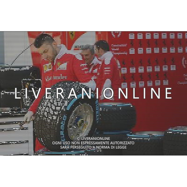 Ferrari mechanic with a Pirelli tyre. 28.04.2016. Formula 1 World Championship, Rd 4, Russian Grand Prix, Sochi Autodrom, Sochi, Russia, Preparation Day. - www.xpbimages.com, EMail: requests@xpbimages.com - copy of publication required for printed pictures. Every used picture is fee-liable. Â© Copyright: Photo4 / XPB Images/Agenzia Aldo Liverani s.a.s./ONLY ITALY/EDITORIAL USE ONLY
