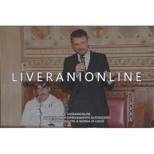 Legnano (MI) 27-04-2016 Stadio Giovanni Mari Amichevole Nazionale Under 20 Italia vs Danimarca nella foto Andrea Stefani capo delegazione e sulla SX l\'allenatore Alberico Evani foto Roberto Garavaglia - ag. Aldo Liverani sas