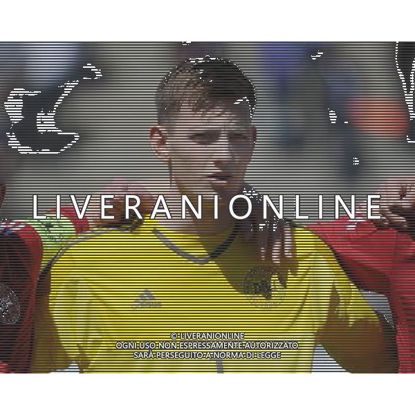 Legnano (MI) 27-04-2016 Stadio Giovanni Mari Amichevole Nazionale Under 20 Italia vs Danimarca nella foto Sebastian Linnet John (Danimarca) foto Roberto Garavaglia - ag. Aldo Liverani sas