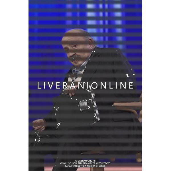 Fabrizio Corona ospite della trasmissione TV \' Maurizio Costanzo Show Roma - 28.04.2016 - Studi Mediaset De Paolis - nella foto: Maurizio Costanzo / Ph. Corradetti - Ag. Aldo Liverani Sas