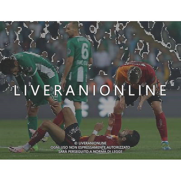 Turkey sportoto superlig soccer match between Bursaspor and Galatasaray at Timsah Arena in Bursa , Turkey , on April 29 , 2016. Final Score : Bursaspor 1 - Galatasaray 1 Pictured: Lukas Podolski and Yasin Oztekin of Galatasaray. LIGA TURECKA PILKA NOZNA SEZON 2015/2016 FOT.SESKIM PHOTO/NEWSPIX.PL POLAND, TURKEY, GERMANY, AUSTRIA AND UK OUT !!! --- Newspix.pl/ AGENZIA ALDO LIVERANI SAS - ITALY ONLY EDITORIAL USE ONLY