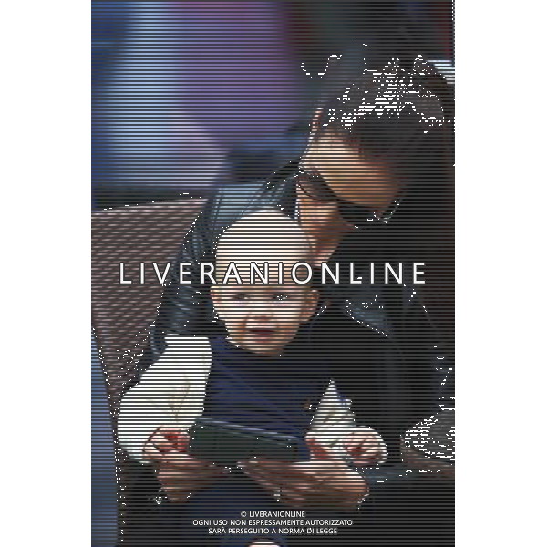 Minttu Virtanen (FIN), wife of Kimi Raikkonen (FIN) Ferrari, with their baby son Robin. 30.04.2016. Formula 1 World Championship, Rd 4, Russian Grand Prix, Sochi Autodrom, Sochi, Russia, Qualifying Day. AG ALDO LIVERANI SAS ONLY ITALY