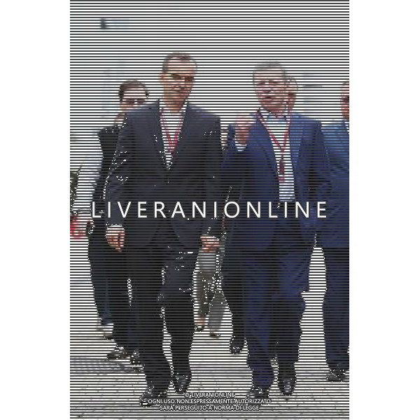 Dmitry Kozak (RUS) Russian Deputy Prime Minister (Right). 30.04.2016. Formula 1 World Championship, Rd 4, Russian Grand Prix, Sochi Autodrom, Sochi, Russia, Qualifying Day. AG ALDO LIVERANI SAS ONLY ITALY