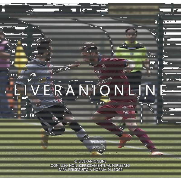 ALESSANDRIA - REGGIANA CAMPIONATO CALCIO LEGA PRO 30 APRILE 2016 NELLA FOTO MARRAS E MIGNANELLI ©GS / AGENZIA ALDO LIVERANI SAS