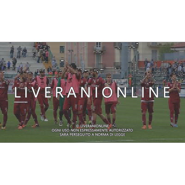ALESSANDRIA - REGGIANA CAMPIONATO CALCIO LEGA PRO 30 APRILE 2016 NELLA FOTO ESULTANZA DEI GIOCATORI DELLA REGGIANA A FINE GARA Â©GS / AGENZIA ALDO LIVERANI SAS