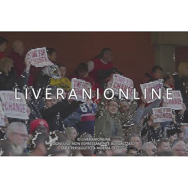 Arsenal fans hold up banners saying \'Time for Change\' in protest against the current management and board at the club Photographer Craig Mercer/CameraSport Football - Barclays Premiership - Arsenal v Norwich City - Saturday 30th April 2016 - Emirates stadium - London © CameraSport - 43 Linden Ave. Countesthorpe. Leicester. England. LE8 5PG - Tel: +44 (0) 116 277 4147 - admin@camerasport.com - www.camerasport.com AG ALDO LIVERANI SAS ONLY ITALY