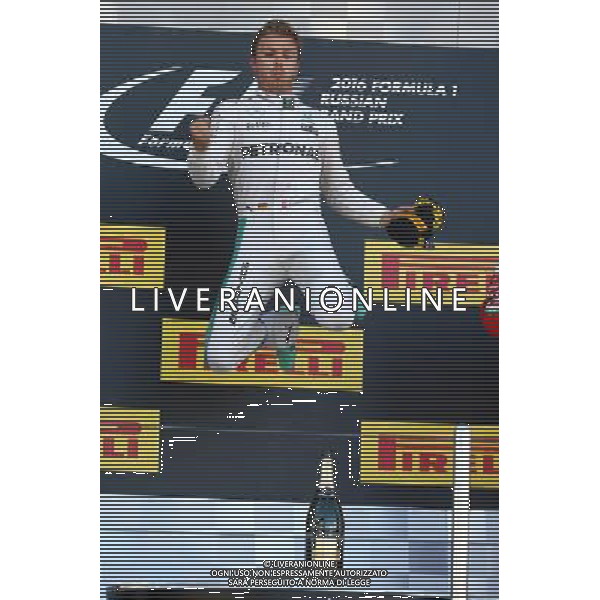 1st place for Nico Rosberg (GER) Mercedes Petronas AMG F1. 01.05.2016. Formula 1 World Championship, Rd 4, Russian Grand Prix, Sochi Autodrom, Sochi, Russia, Race Day. AG ALDO LIVERANI SAS ONLY ITALY