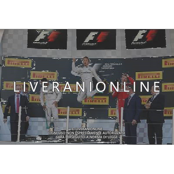 Race winner Nico Rosberg (GER) Mercedes AMG F1 celebrates on the podium. 01.05.2016. Formula 1 World Championship, Rd 4, Russian Grand Prix, Sochi Autodrom, Sochi, Russia, Race Day. AG ALDO LIVERANI SAS ONLY ITALY