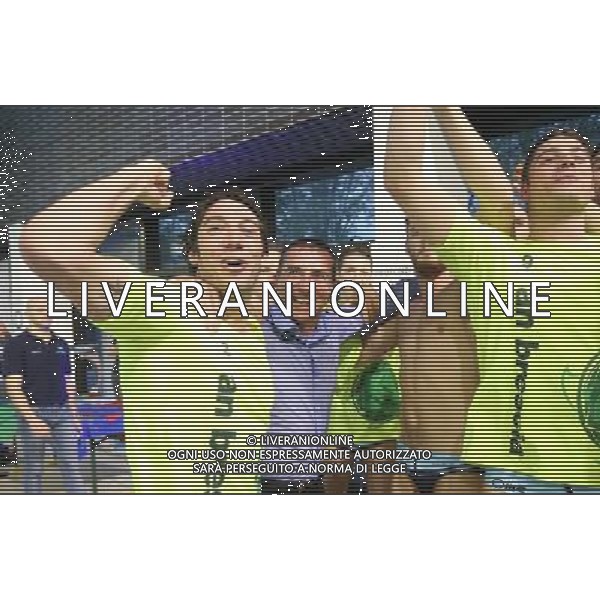 esultanza dei giocatori dell An Brescia,An Brescia-Sintez Kazan finale Euro Cup ,Brescia 30 aprile 2016. AG ALDO LIVERANI SAS