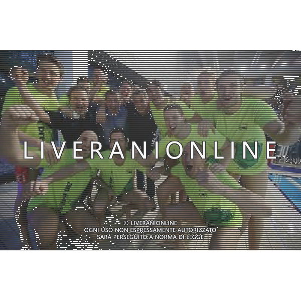 esultanza dei giocatori dell An Brescia,An Brescia-Sintez Kazan finale Euro Cup ,Brescia 30 aprile 2016. AG ALDO LIVERANI SAS