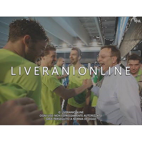 esultanza dei giocatori dell An Brescia e Bonometti,An Brescia-Sintez Kazan finale Euro Cup ,Brescia 30 aprile 2016. AG ALDO LIVERANI SAS